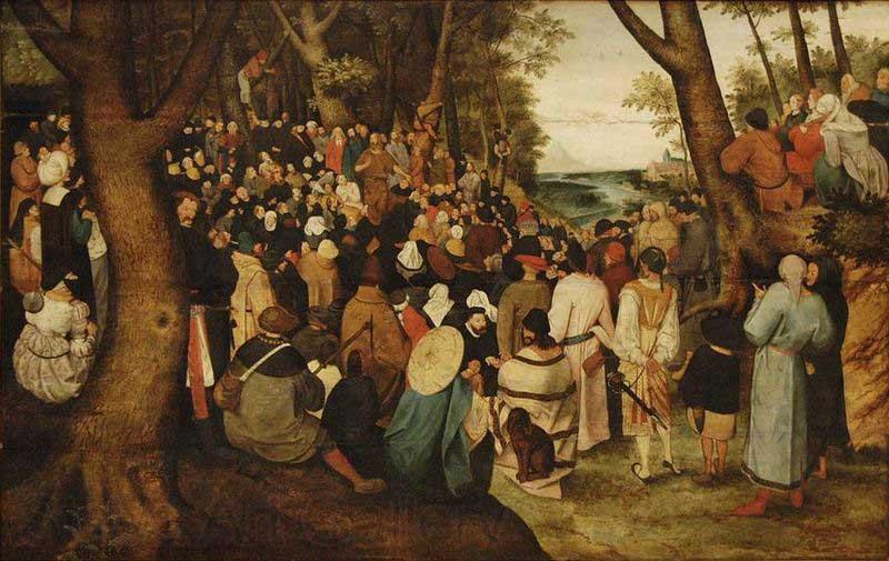 Pieter Brueghel the Younger The Preaching of St. John the Baptist.